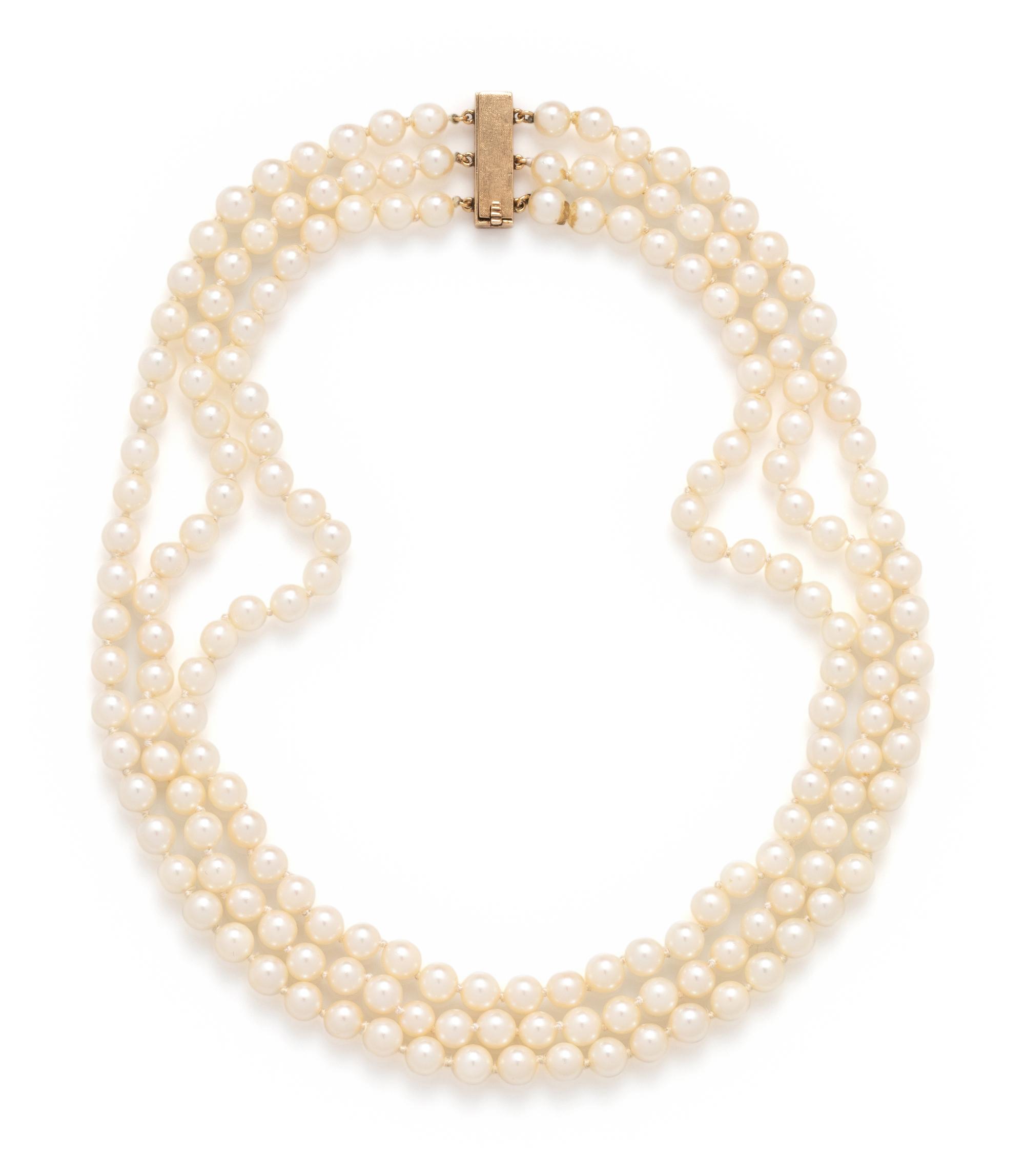 MULTISTRAND CULTURED PEARL NECKLACE