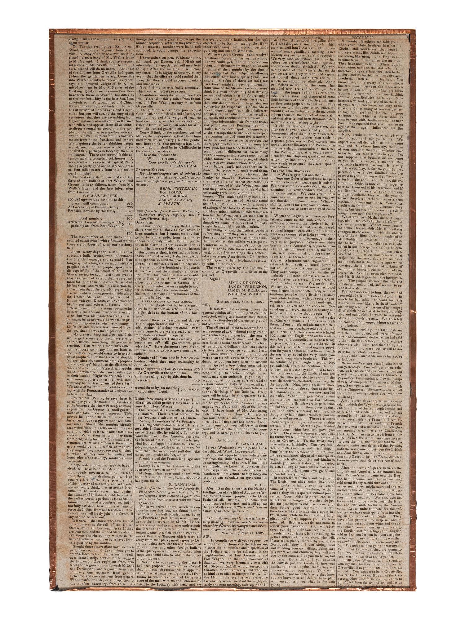 [KENTON, Simon (1755-1836)] -- [BOONE, Daniel (1734-1820)]. Boone Rescued by Kenton, plus.