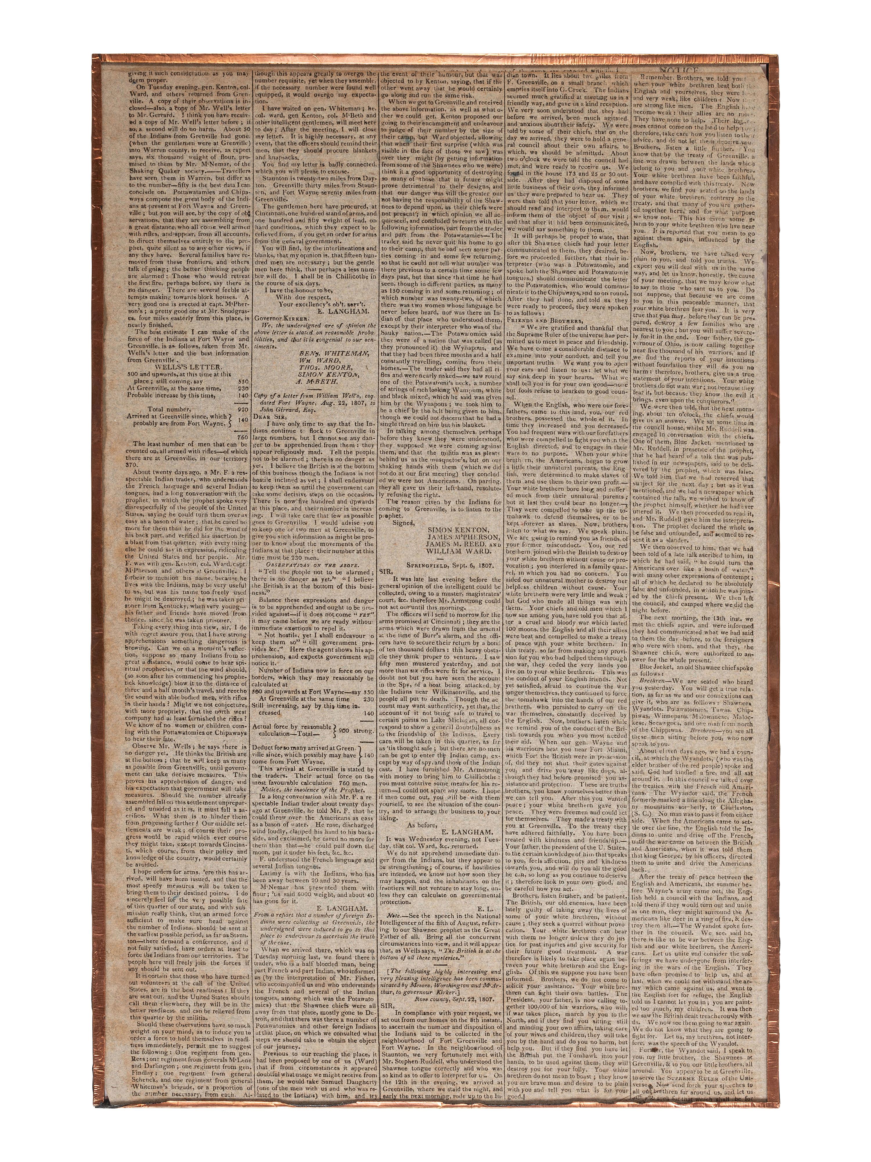 [KENTON, Simon (1755-1836)] -- [BOONE, Daniel (1734-1820)]. Boone Rescued by Kenton, plus.