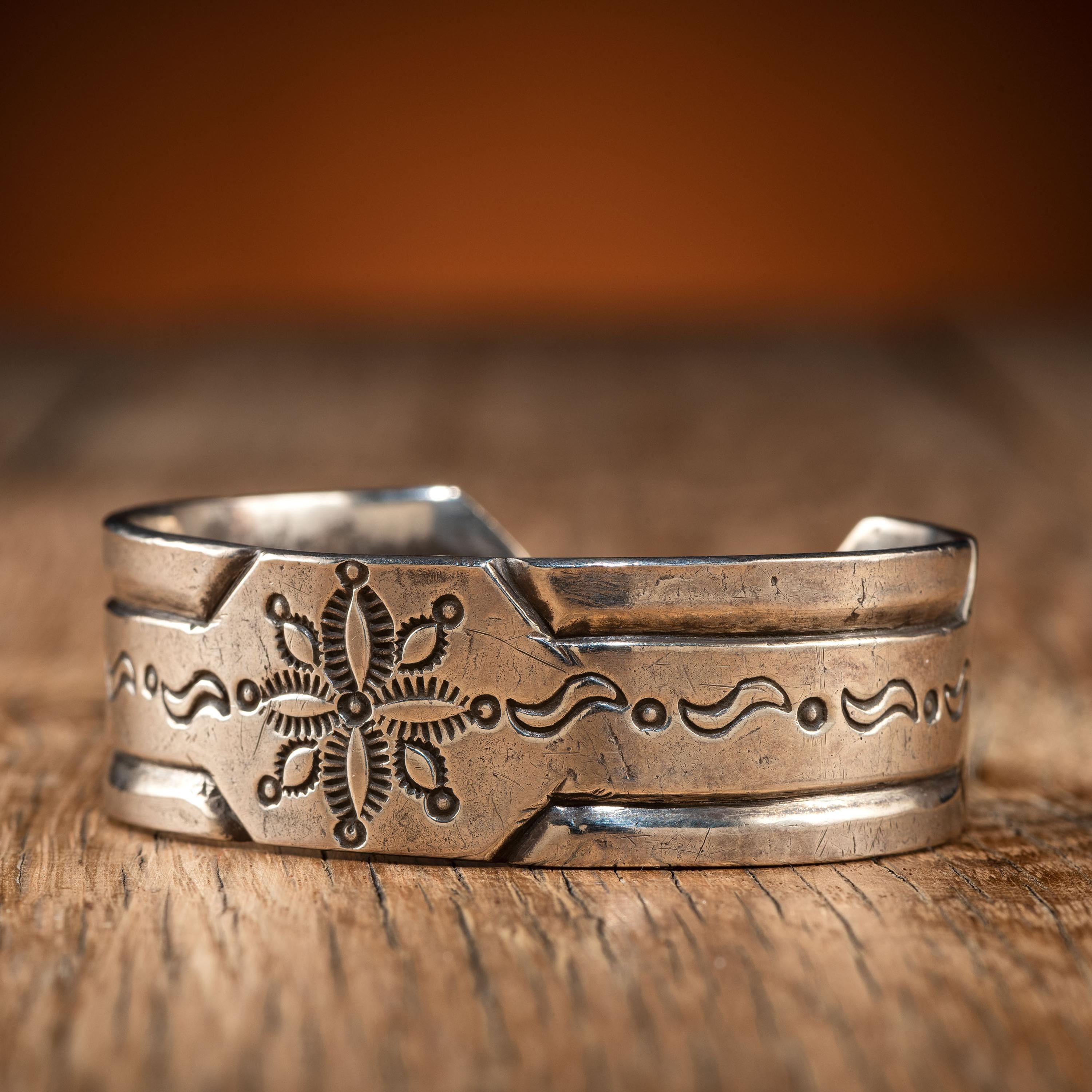 Navajo Stamped Ingot Cuff Bracelet