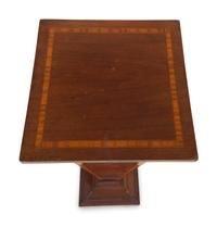 An Edwardian Satinwood Inlaid Mahogany Pedestal