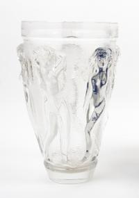 A Lalique Style Molded Glass Vase Height 10 1/2 inches. — 20TH CENTURY