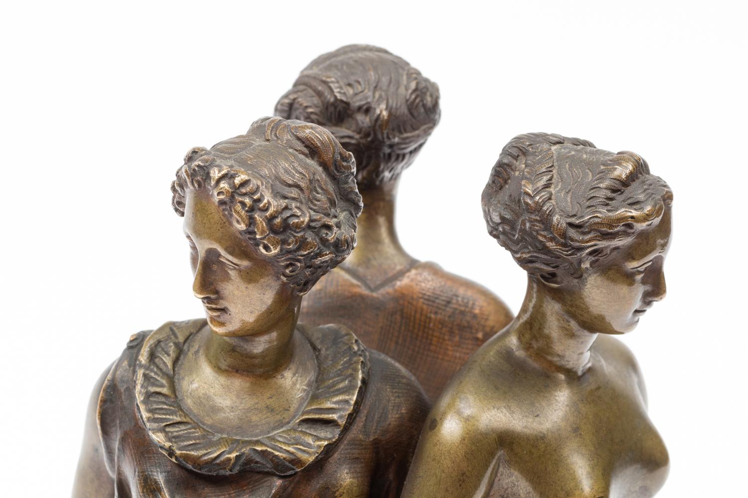 A Continental Bronze Group of the Three Graces
