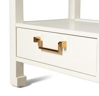 A Pair of Bunglow 5 Julian White Lacquer Console Tables