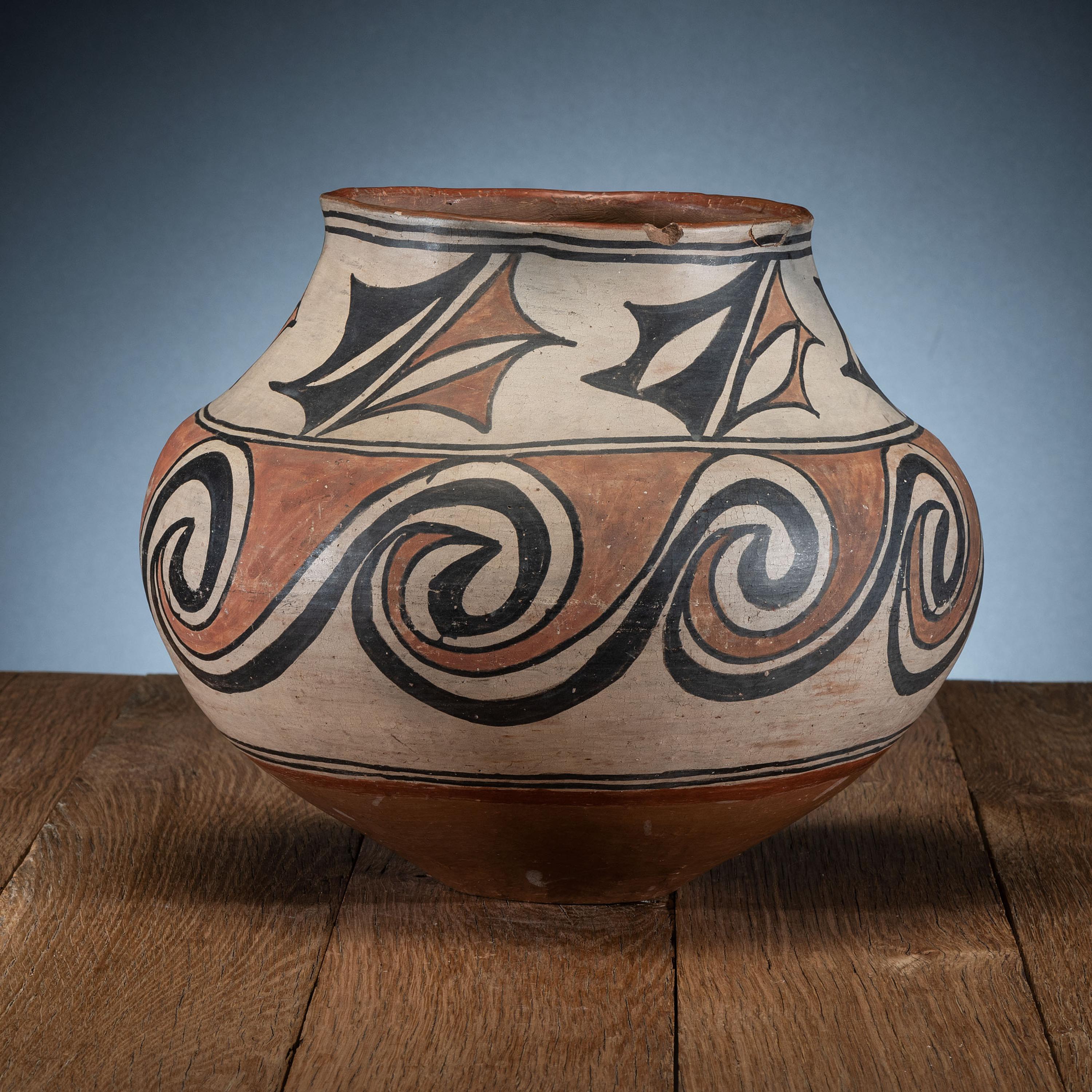 San Ildefonso Polychrome Pottery Jar