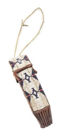 Plains Beaded Whetstone Case Length 6 inches — Circa 1880