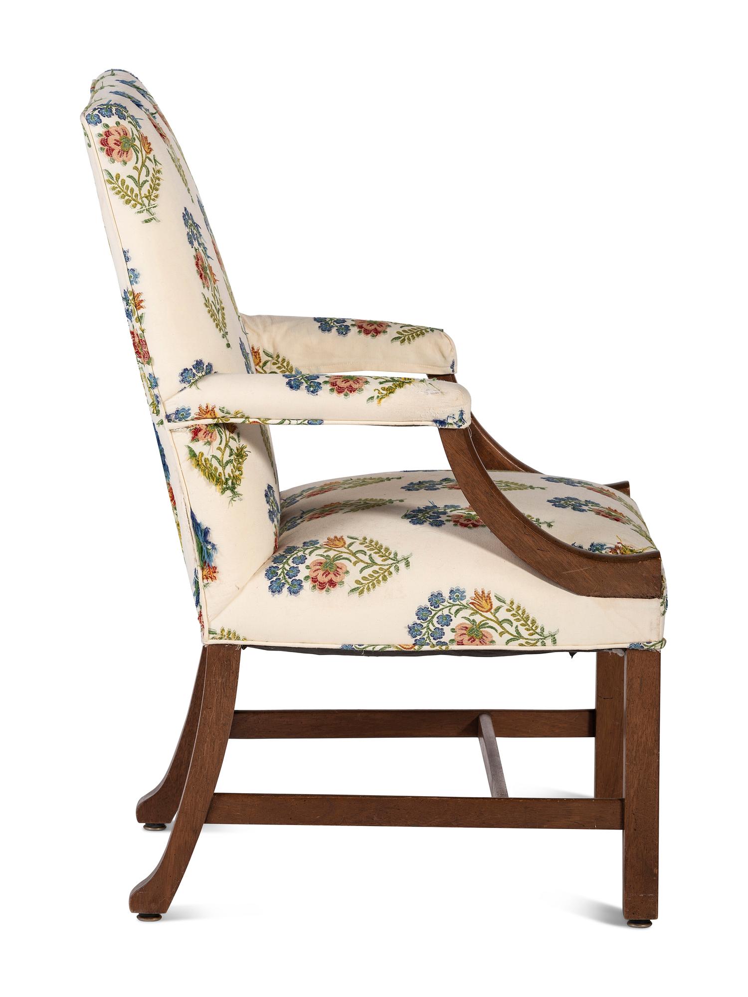 A George III Style Mahogany Armchair