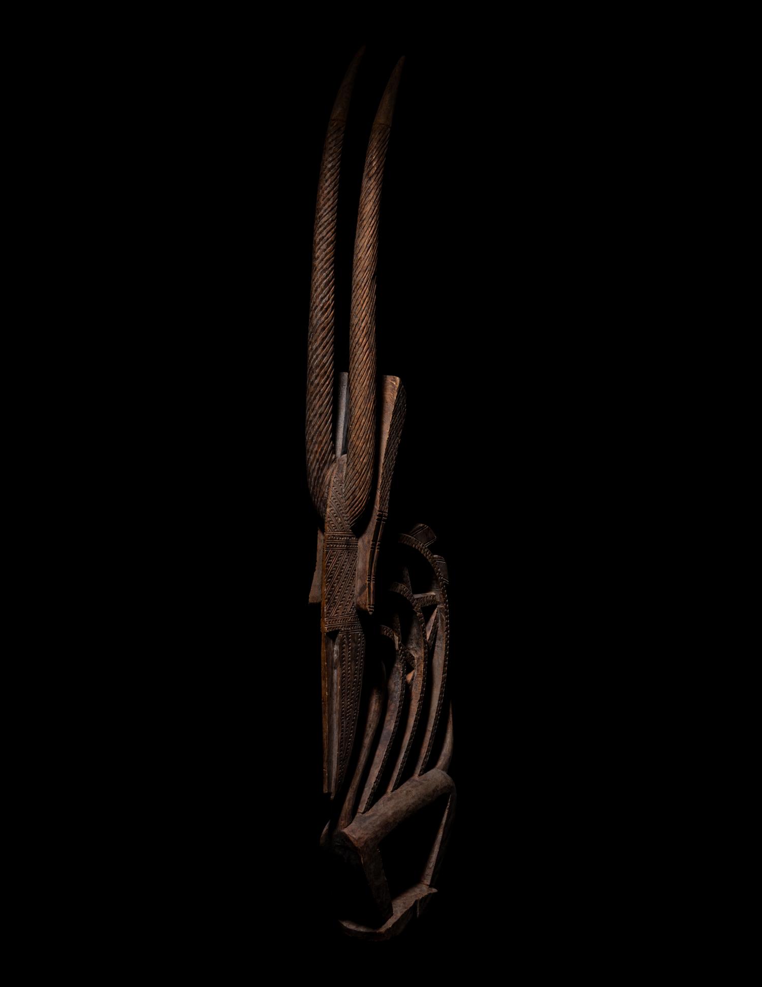 A Bamana Wood Antelope (Chiwara)
