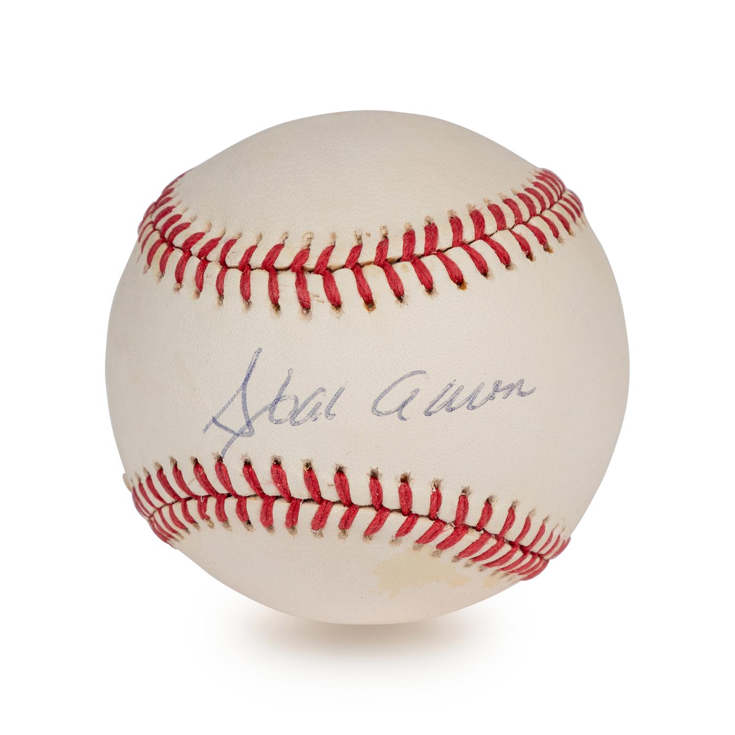 A Hank Aaron Single Signed Autograph Baseball (Beckett Authentication Services Letter),