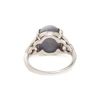 STAR SAPPHIRE AND DIAMOND RING