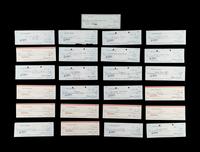 A Group of 25 Checks Written and Signed from the Account of Stan Musial from The Collection of Stan Musial