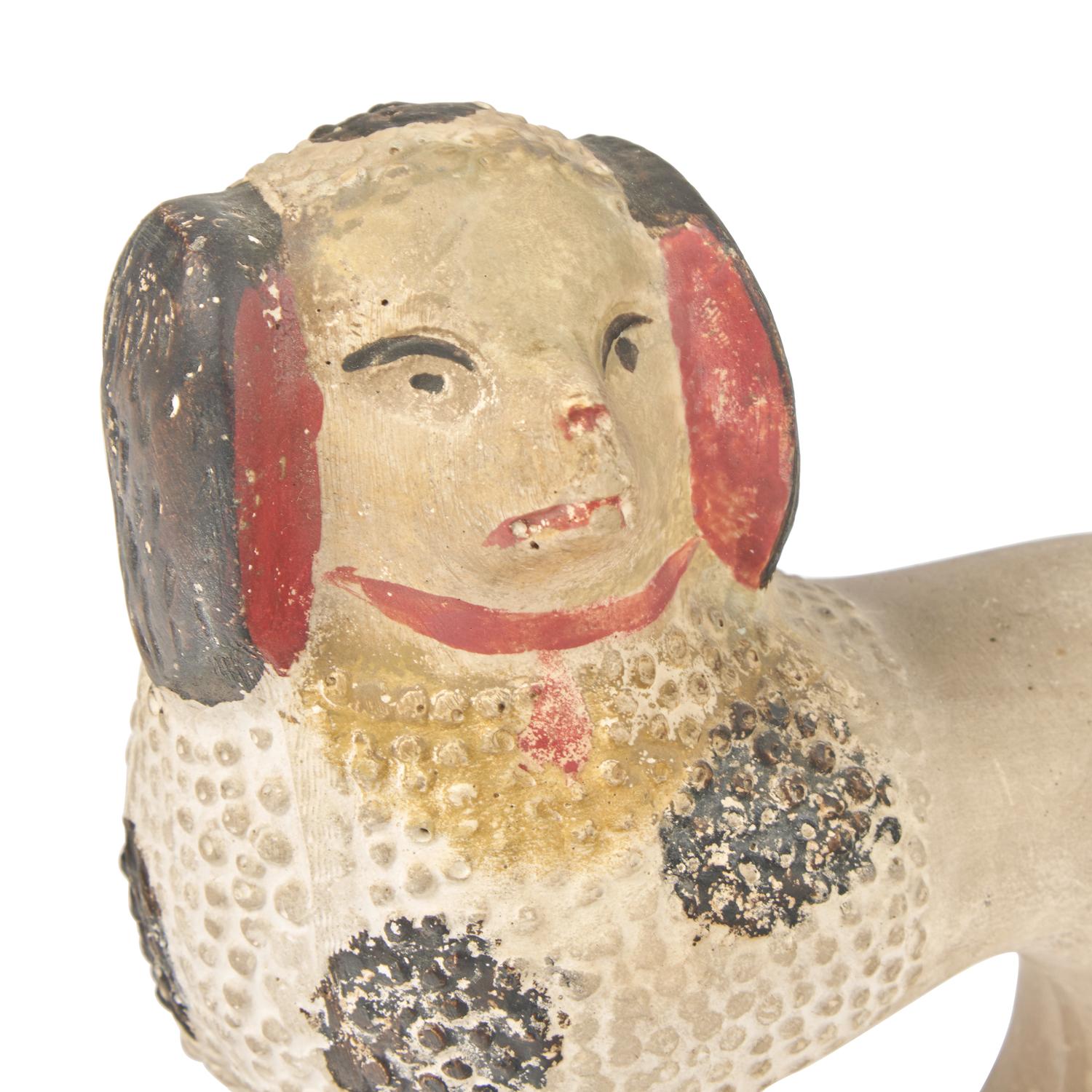 A Painted Chalkware Poodle