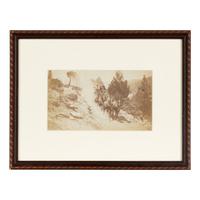 Fiske, George (1835-1918). Albumen photograph of a Yosemite, California, stagecoach.