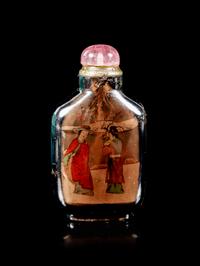 An Inside Painted Smoky Topaz Snuff Bottle