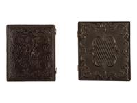 [EARLY PHOTOGRAPHY]. A pair of sixth plate post mortem portraits of adults, comprising: