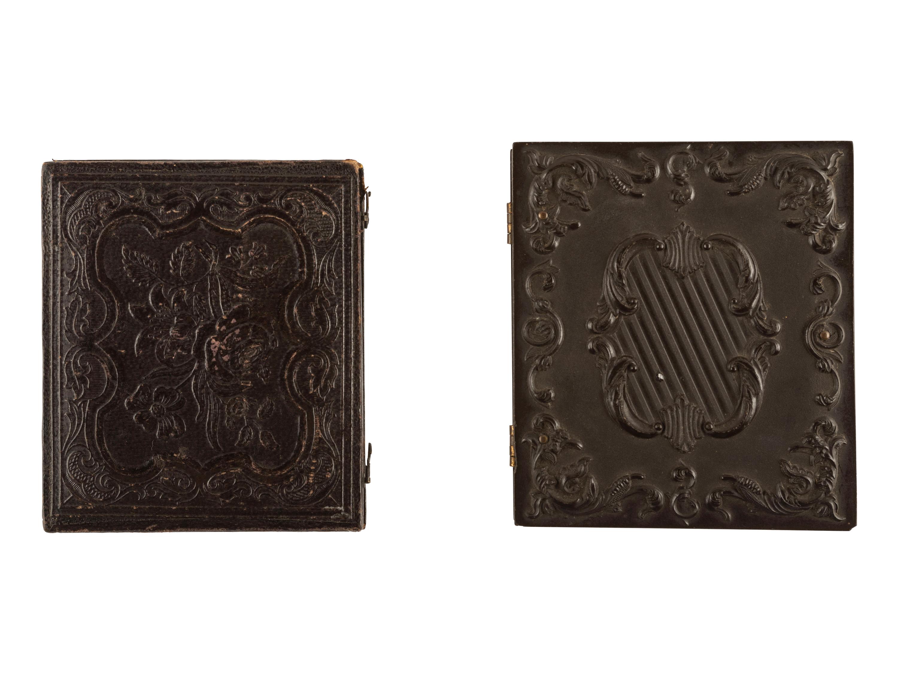 [EARLY PHOTOGRAPHY]. A pair of sixth plate post mortem portraits of adults, comprising: