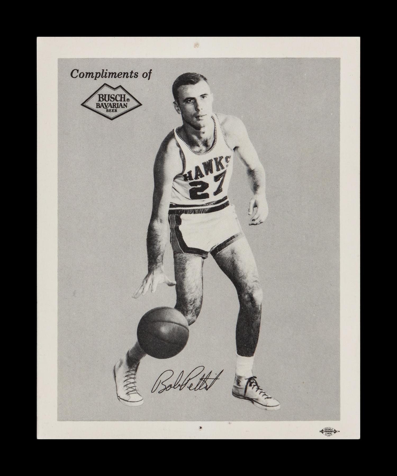A 1959-60 St. Louis Hawks Bush Bavarian Beer Team Basketball Card Set
