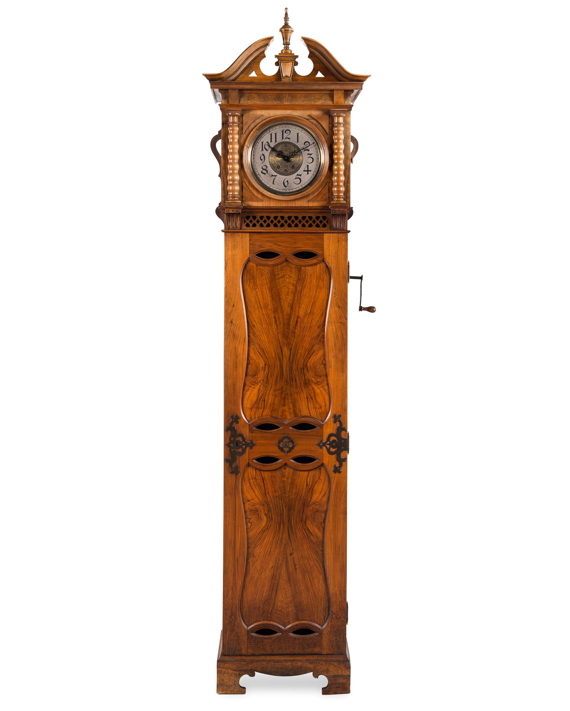 A Rare Libellion Book Playing Music Box with Clock