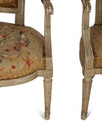 A Pair of Louis XVI Painted Fauteuils