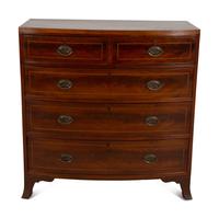 A George III Inlaid Mahogany Bowfront Chest of Drawers
