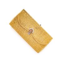 KUTCHINSKY, YELLOW GOLD, DIAMOND AND RUBY PURSE