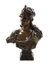 A French Bronze Bust, EMMANUEL VILLANIS (1858-1914), Height 20 inches. — AFTER EMMANUEL VILLANIS (1858-1914),