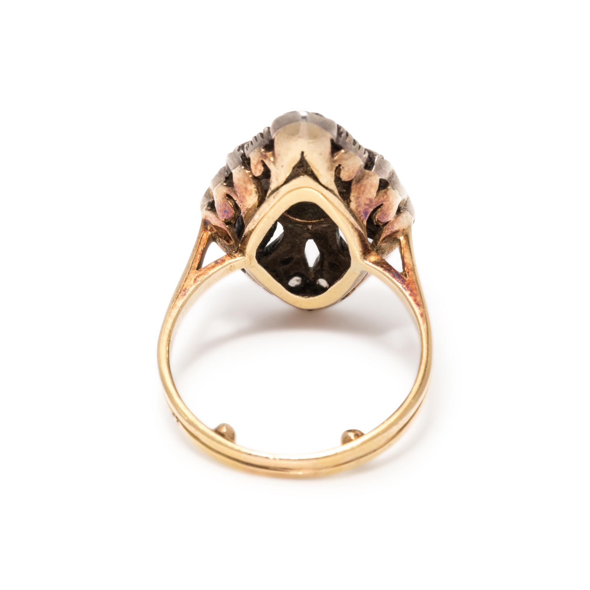 ANTIQUE, SAPPHIRE AND DIAMOND RING