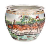 A Chinese Export Porcelain Jardinière