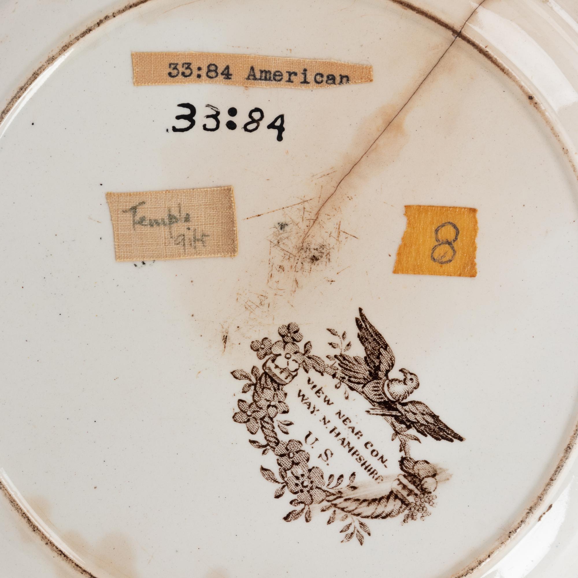 An American Ceramic Plate — CIRCA 1840