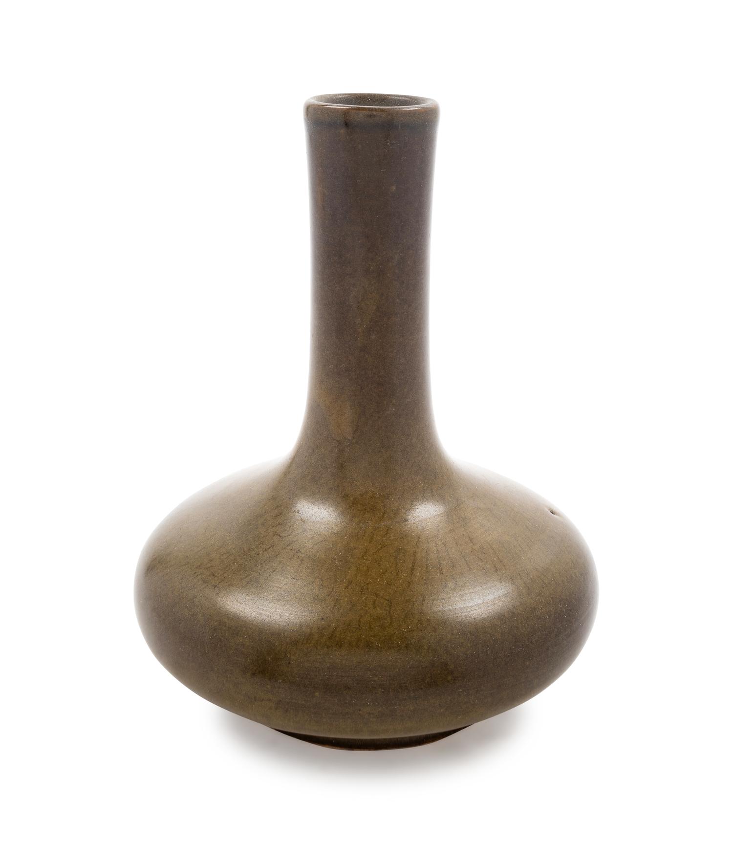 A Chinese Teadust Glazed Porcelain Bottle Vase