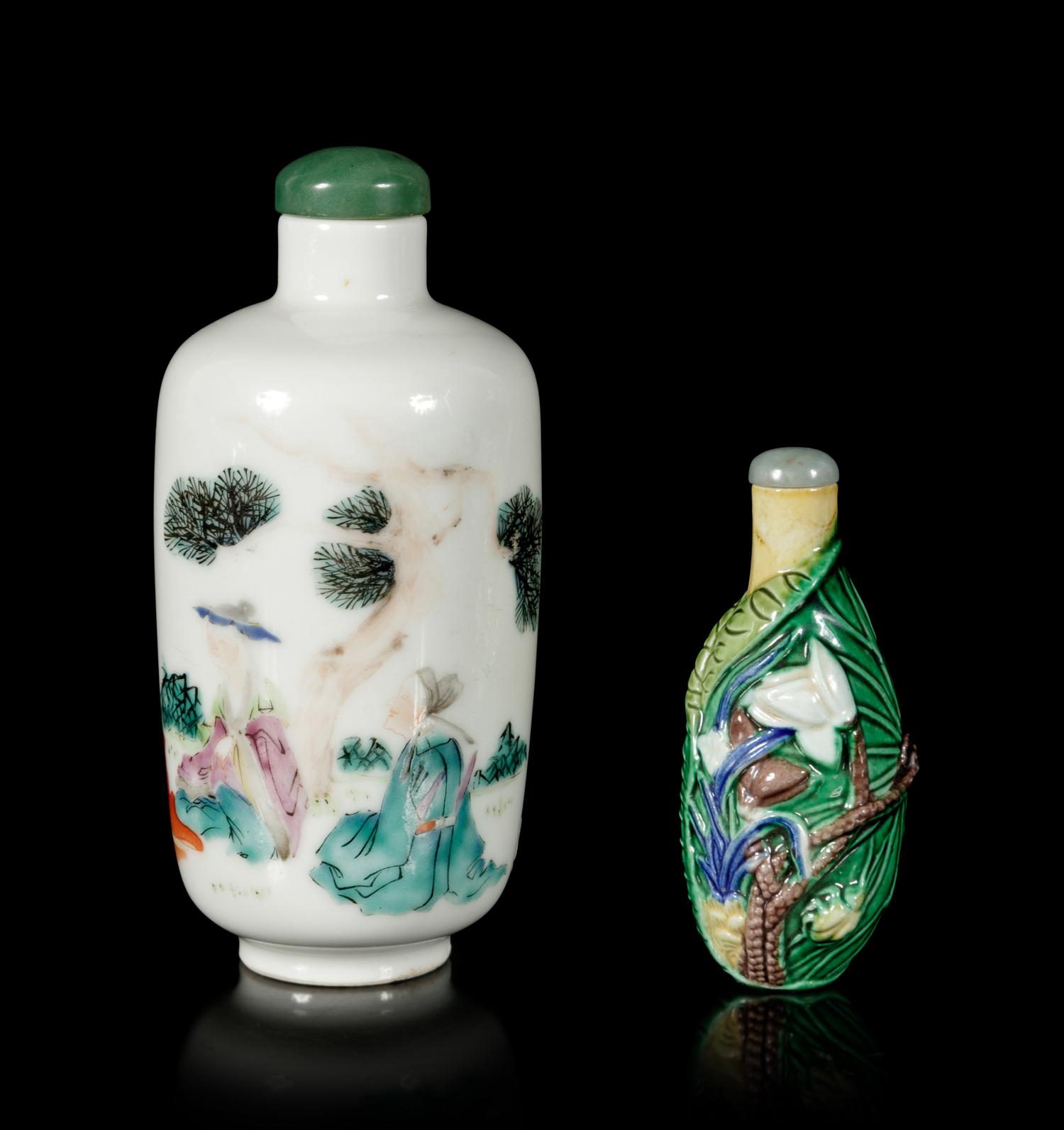 Two Porcelain Snuff Bottles