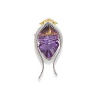 BERND MUNSTEINER & STEPHAN HOGLUND, BICOLOR GOLD, AMETRINE, AND YELLOW DIAMOND BROOCH