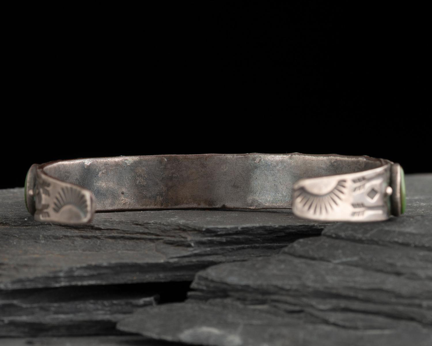Navajo Silver and Turquoise Cuff Bracelet