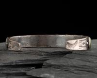 Navajo Silver and Turquoise Cuff Bracelet