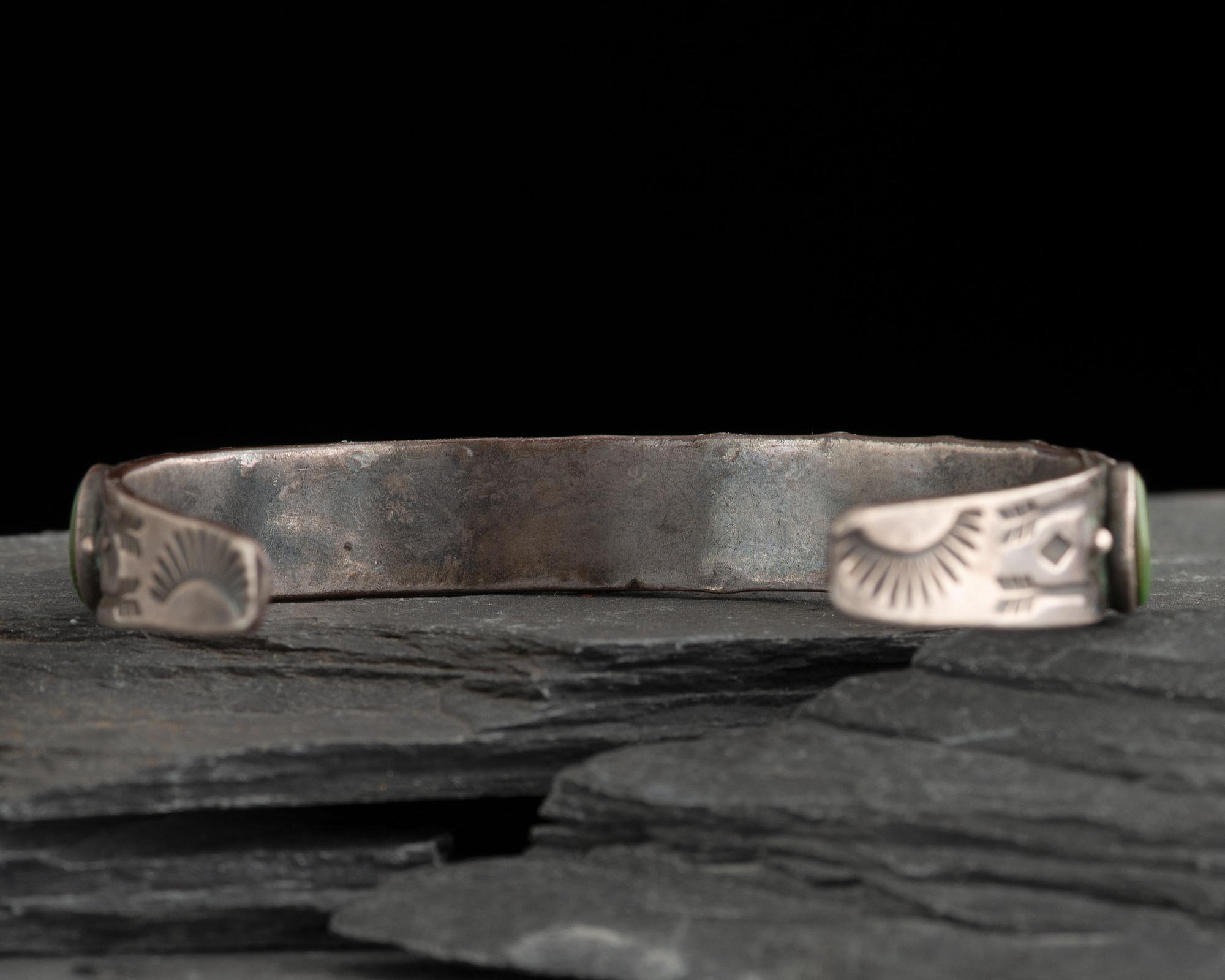 Navajo Silver and Turquoise Cuff Bracelet
