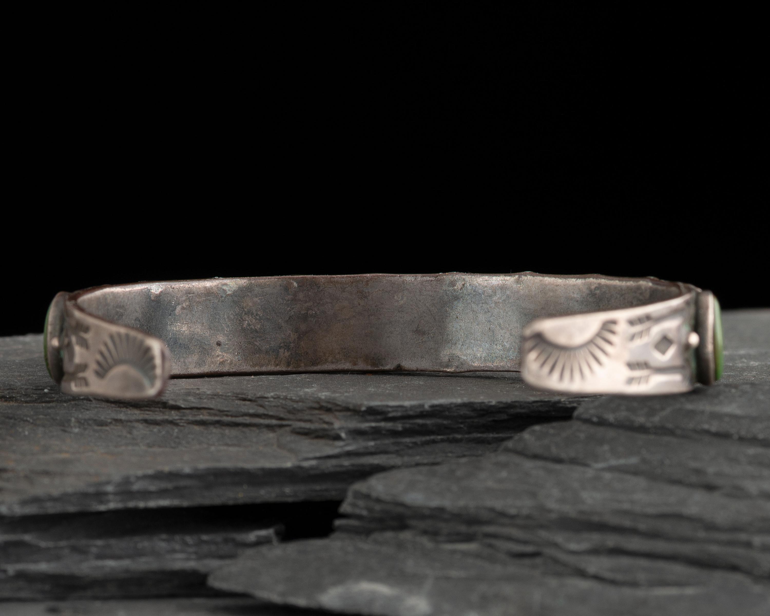 Navajo Silver and Turquoise Cuff Bracelet