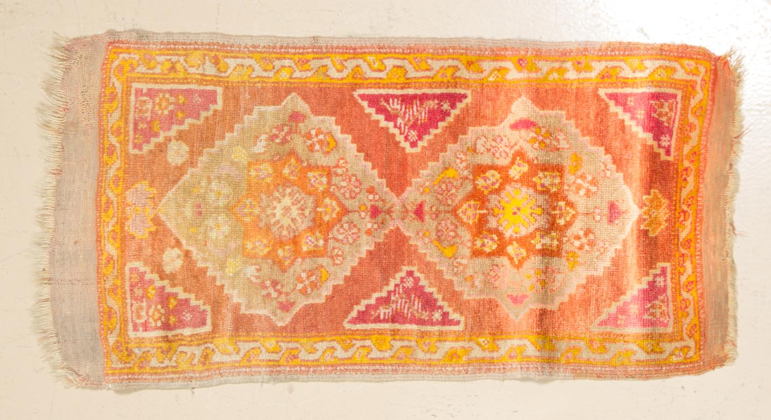 A Northwest Persian Wool Rug 2 feet 9 inches x 1 foot 7 inches.