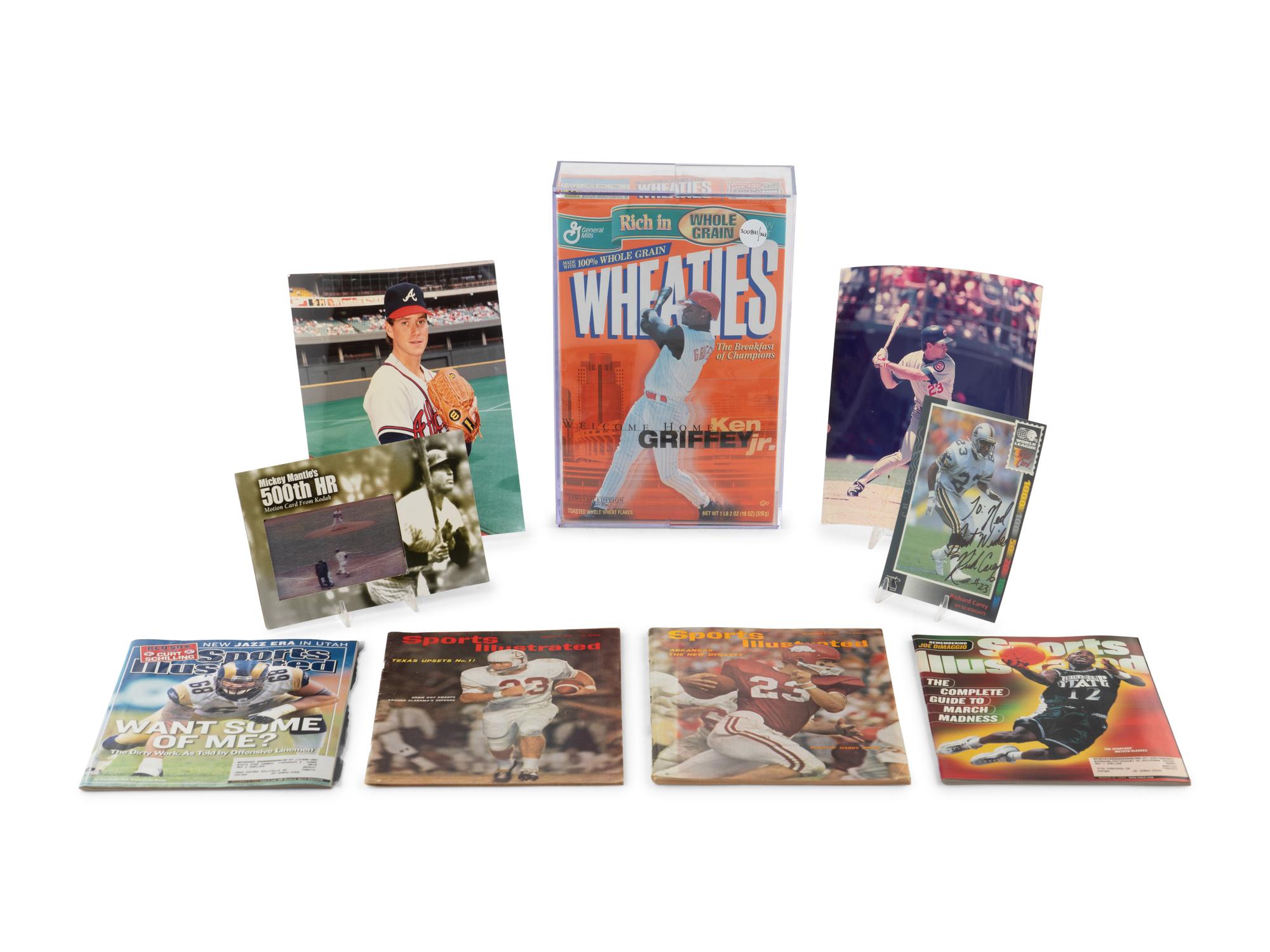 A Large Group of Assorted Sports Collectibles Including Multiple Autographs,