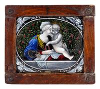 A Limoges Painted Enamel Plaque