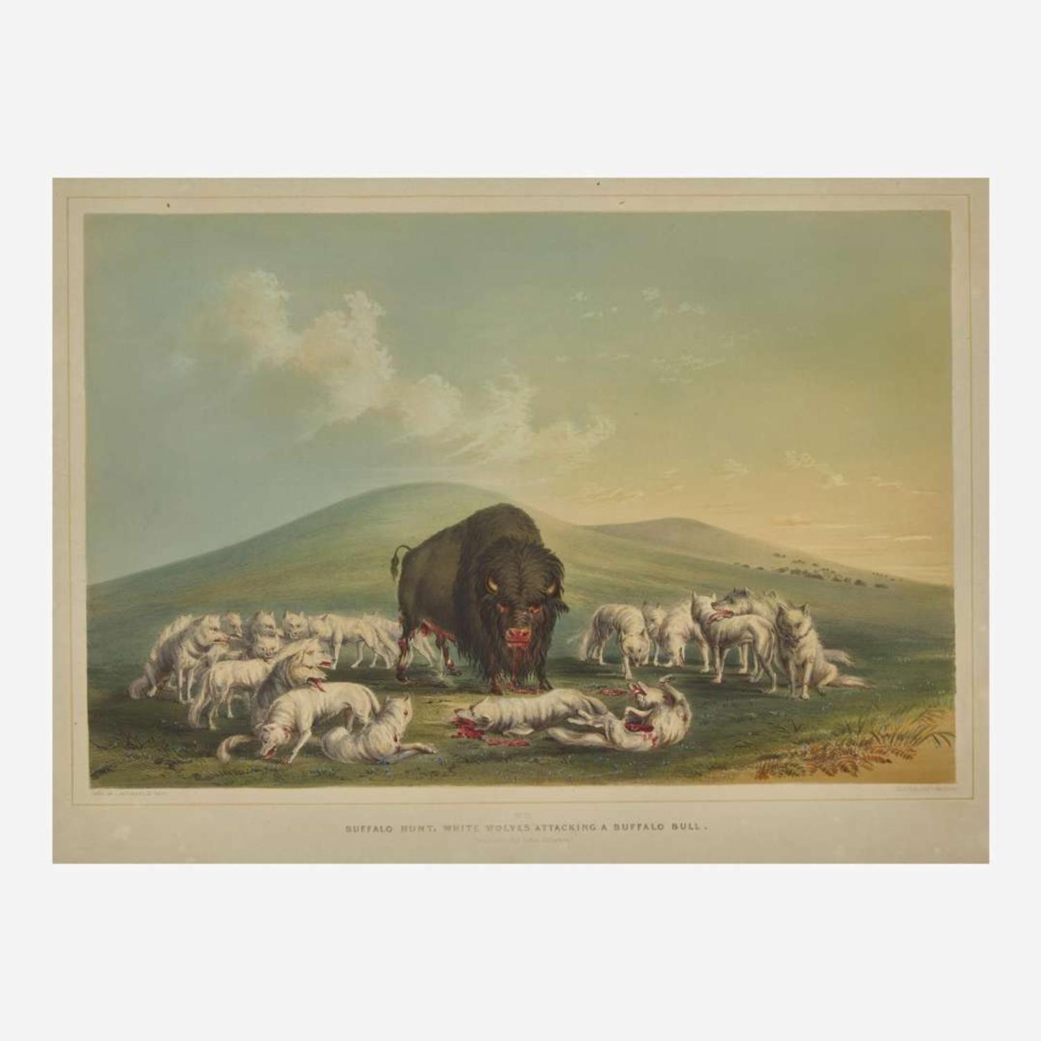 George Catlin (American, 1796-1872) Catlin's North American Indian Portfolio: Hunting Scenes and Amusements of the Rocky Mountains and Prairies of America