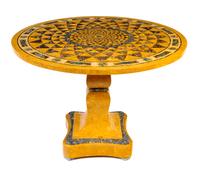 An Italian Specimen Marble Center Table Height 33 x diameter of top 40 inches. — 20TH CENTURY