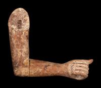 Two Egyptian Wood Arms