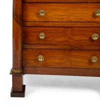 An Empire Gilt Bronze Mounted Walnut Diminutive Six-Drawer Chest — EARLY 19TH CENTURY