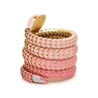 DIAMOND, RUBY AND PINK ENAMEL SNAKE SURPRISE WATCH