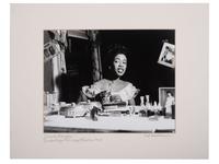 [EARLY PHOTOGRAPHY] -- [MUSIC]. WILLIAMS, Ted (1925-2009), photographer. Sarah Vaughn, Backstage / Chicago theater 1949 (printed later).