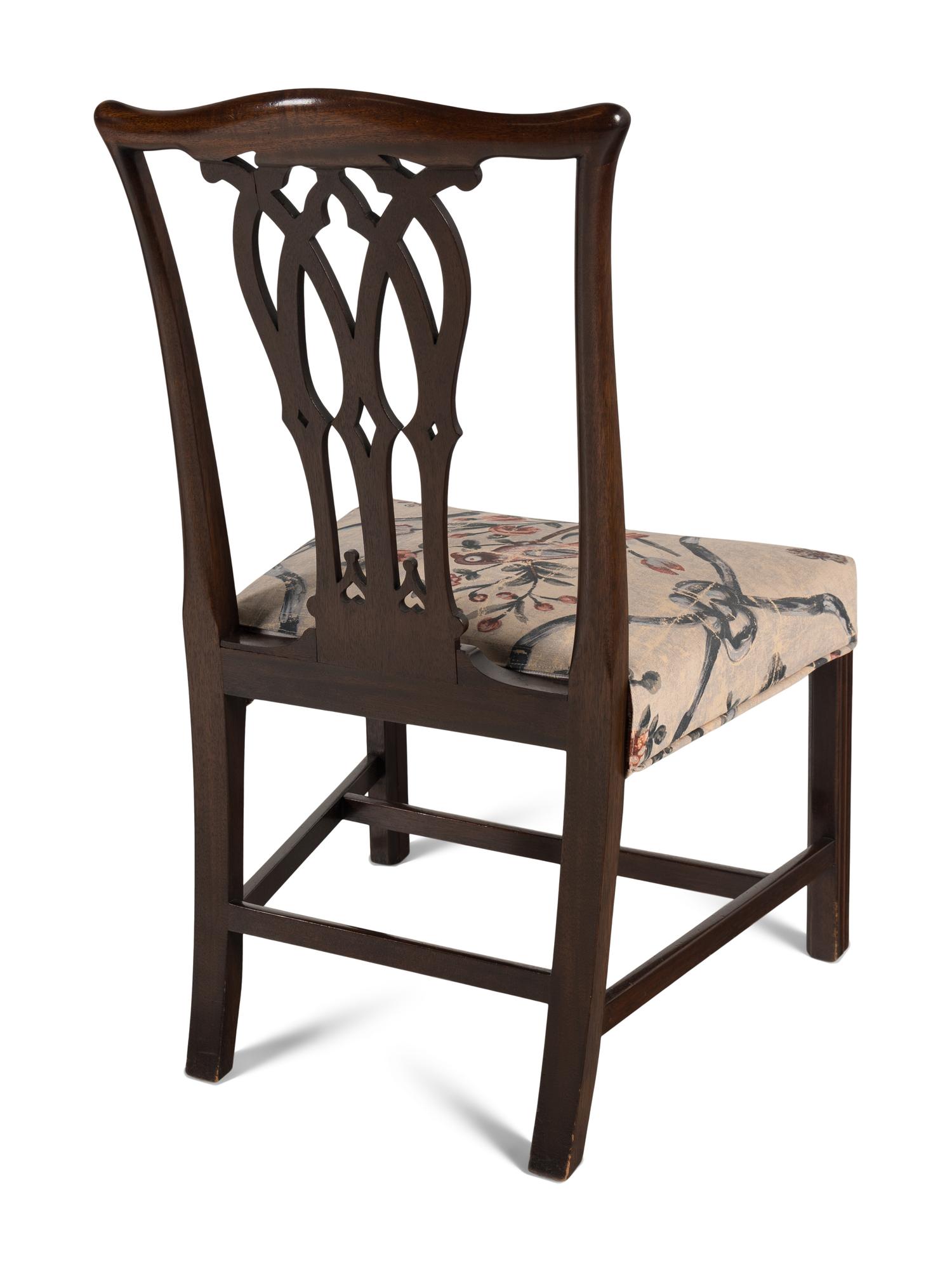 An Assembled Set of Ten George III Style Mahogany Dining Chairs