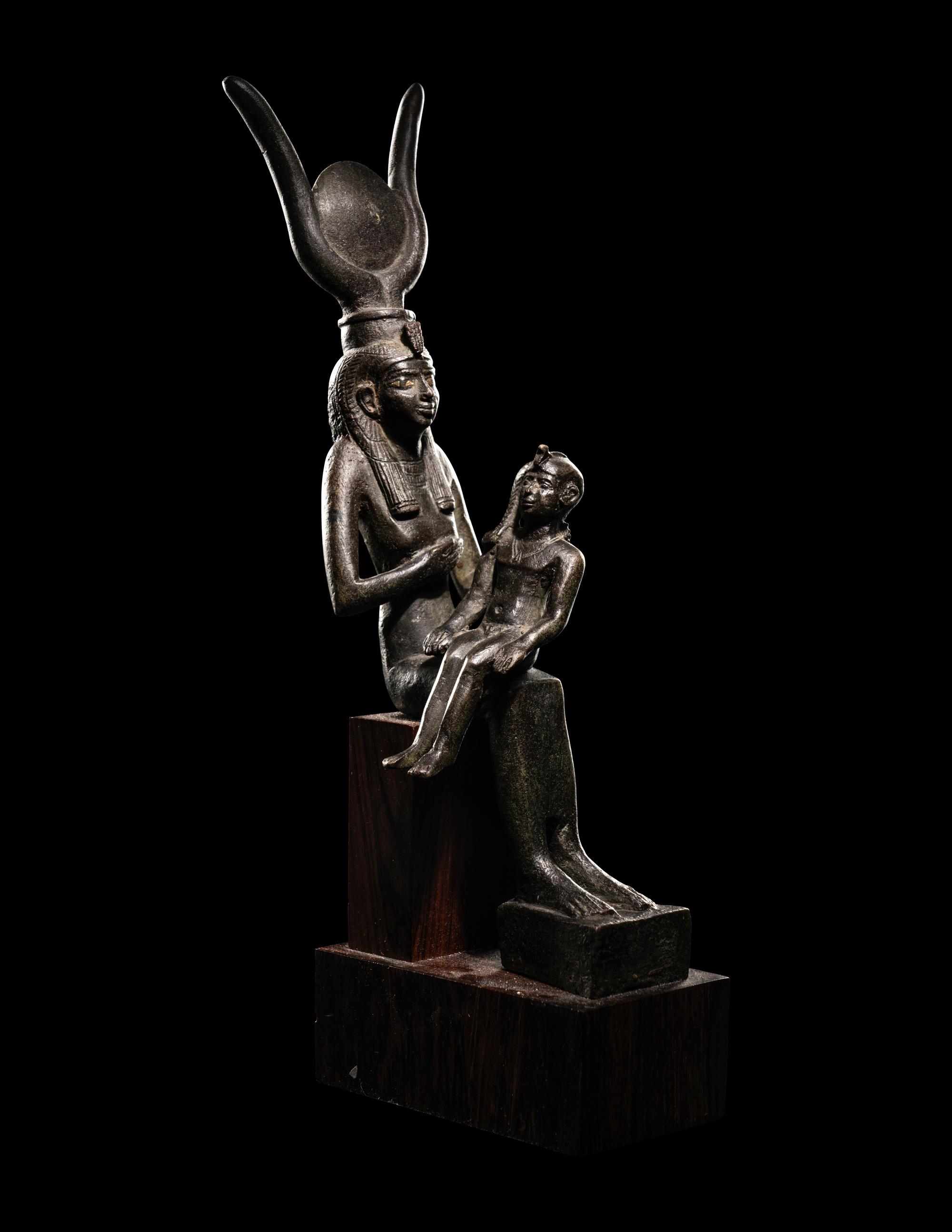 An Egyptian Bronze Isis and Horus