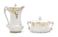 Two Italian Porcelain Articles Height of coffee pot 8 inches. — 20TH CENTURY