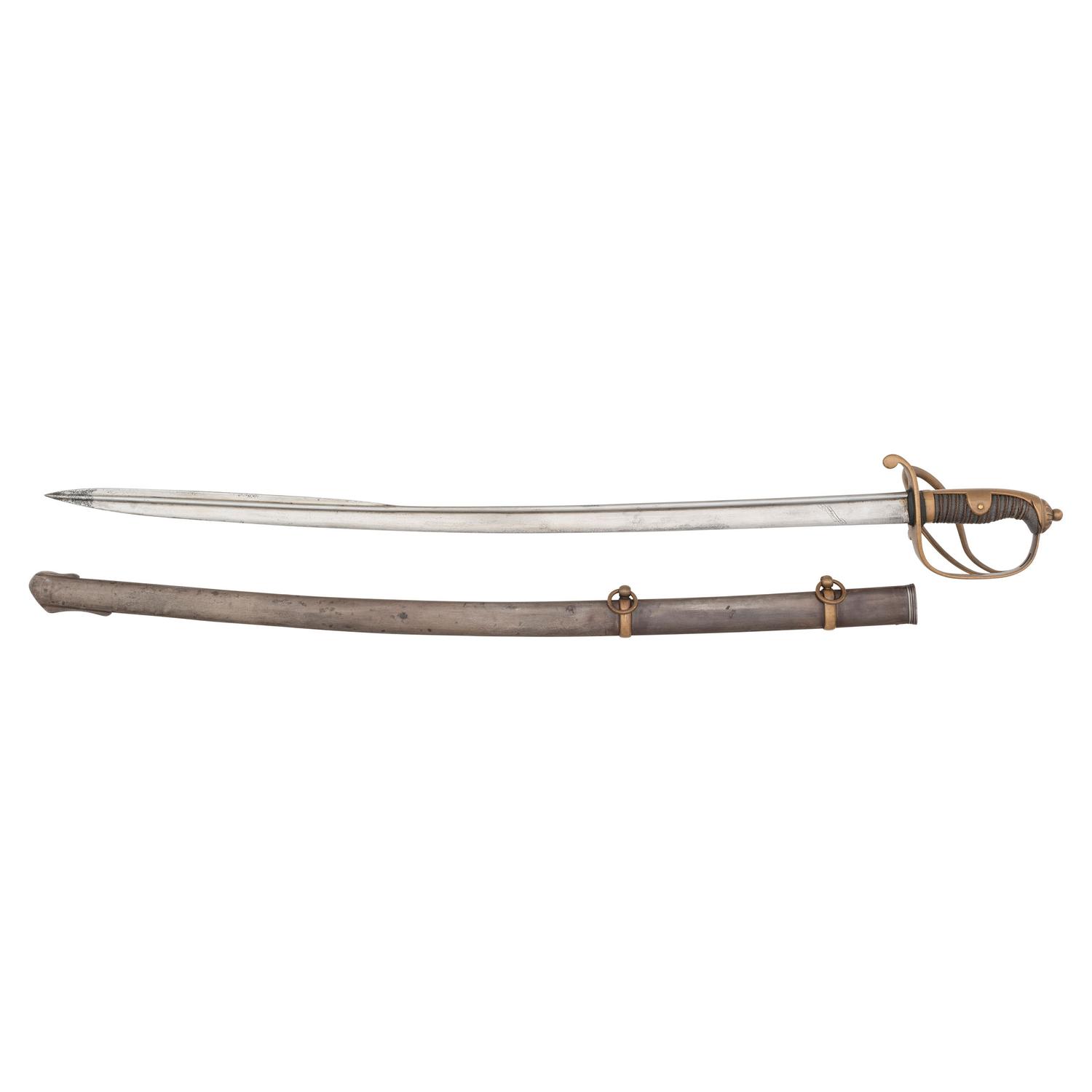 PDL British 1821 Pattern Sword Inscribed to Capt. Frank Chamberlain - 125th New York Volunteers - WIA at Gettysburg