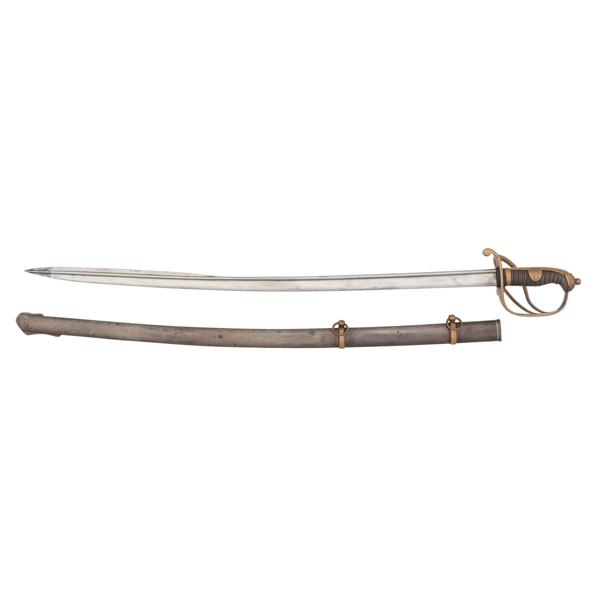 PDL British 1821 Pattern Sword Inscribed to Capt. Frank Chamberlain - 125th New York Volunteers - WIA at Gettysburg